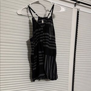 Old Navy Black and Gray Striped Camisole